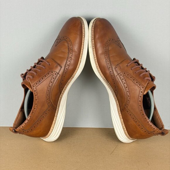 Cole Haan Grandevolution Leather Wingtip Oxford Dress Shoes Mens 12 Brown - Picture 6 of 11